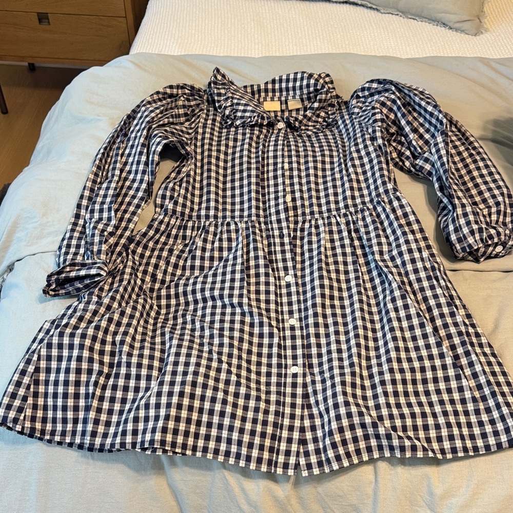 Navy and White plaid Levi’s Dress